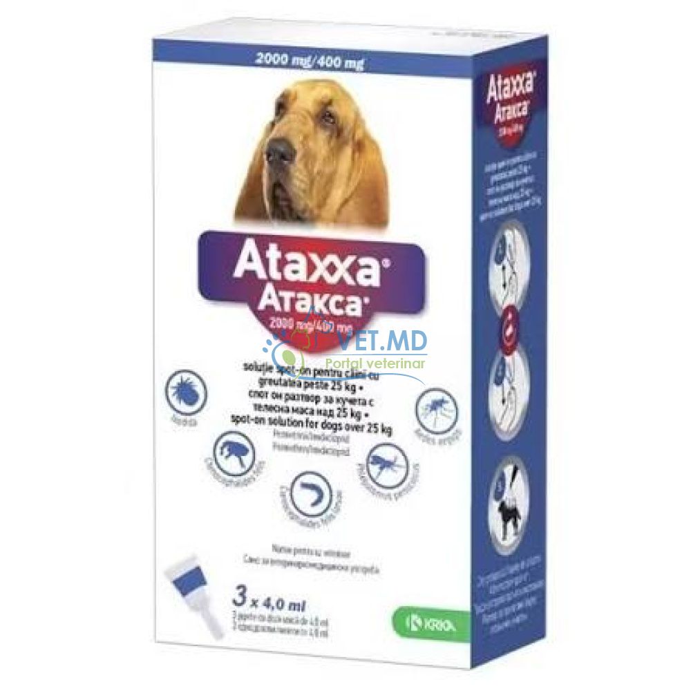 Antiparazitar extern pentru caini >25 Kg Ataxxa